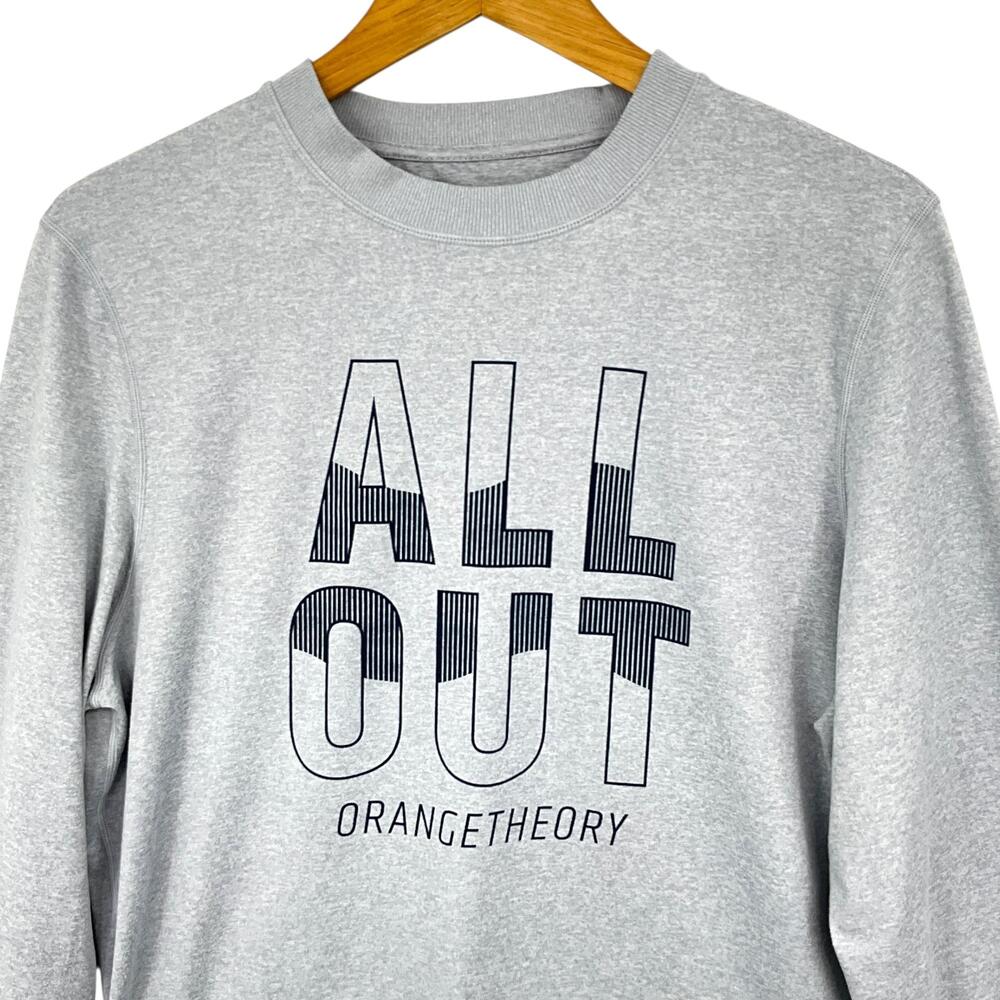 Vuori Ponto Performance Crew Sweatshirt Mens Large Gray Orangetheory Long Sleeve - Picture 2 of 11